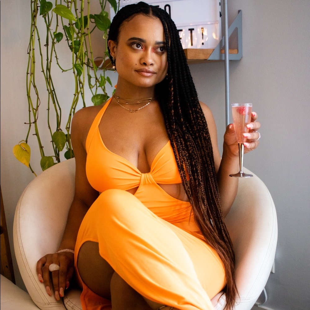 Sexy orange dress